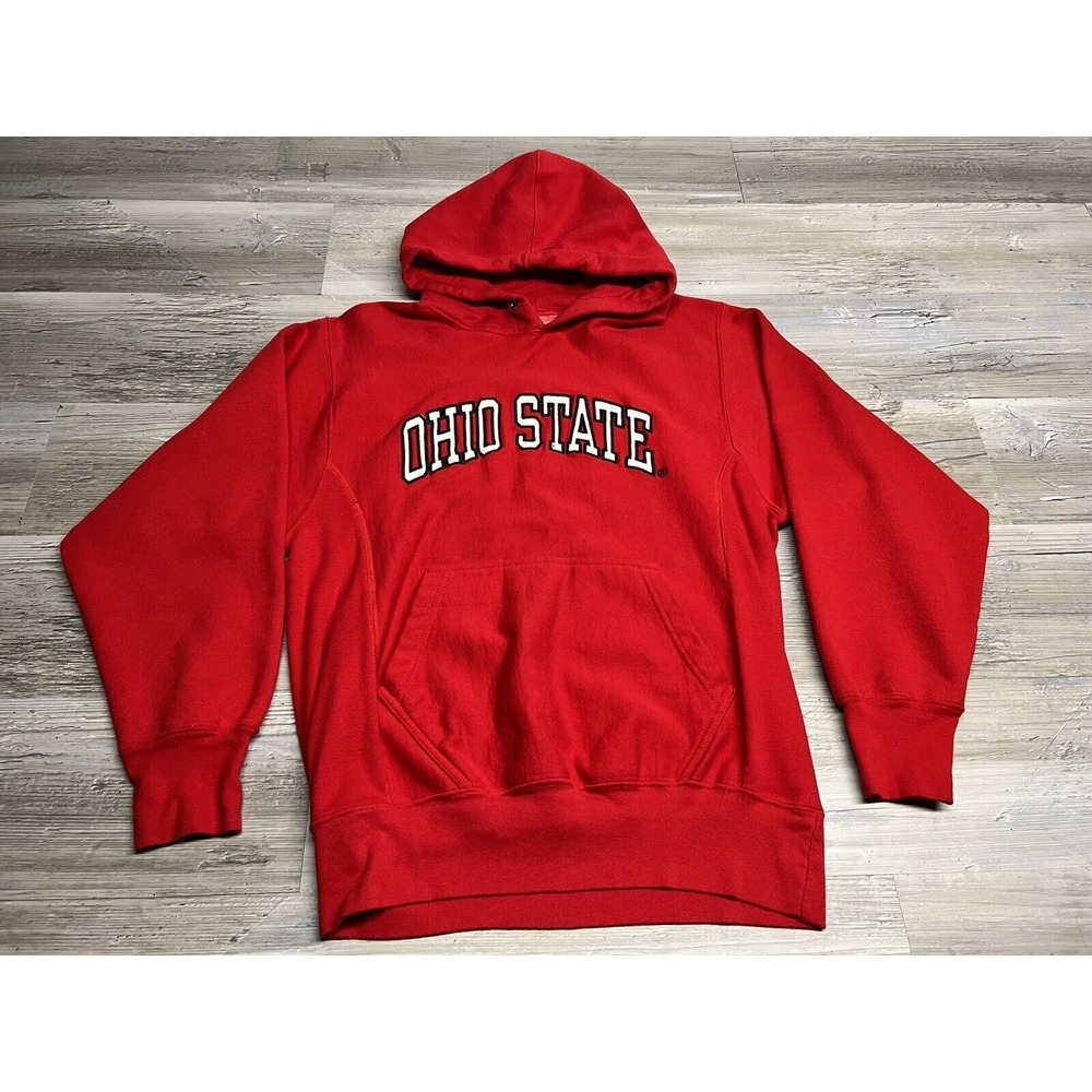Steve & Barry's Ohio State Heavyweight Hoodie Sweatshirt‎ Men's Small Red
